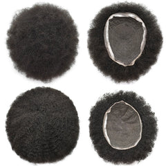 Afro Curly Toupee /Full Lace Based - Goodluck Wig