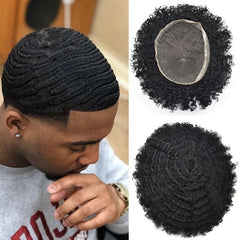 Afro Curly Toupee /Full Lace Based - Goodluck Wig