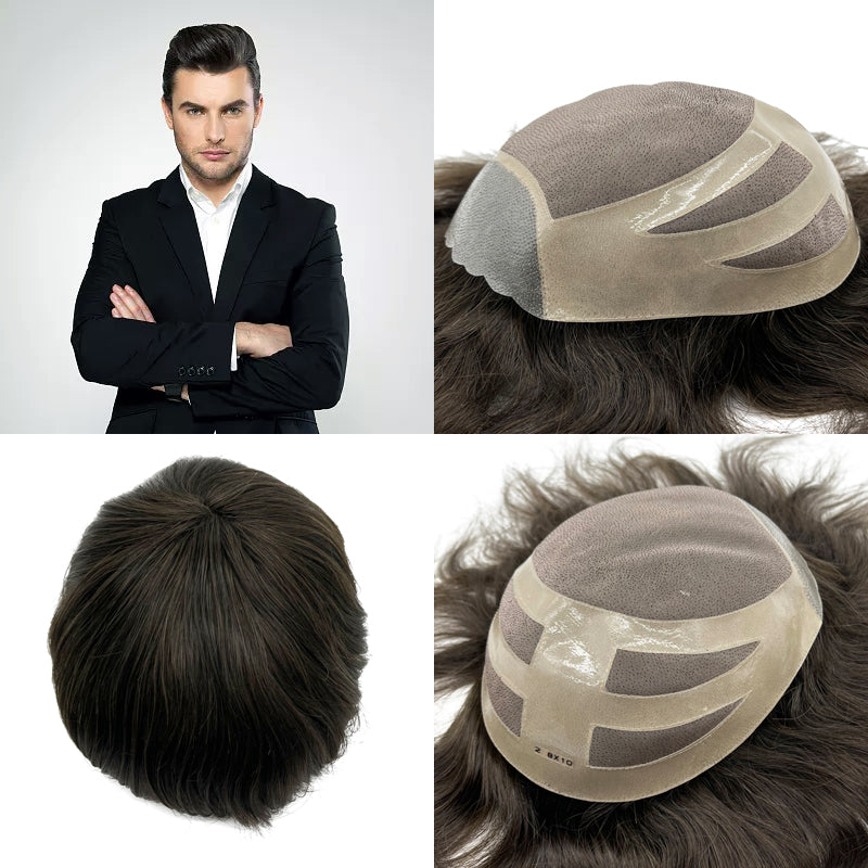 Durable Strong Mono NPU Base Toupee For Men - Goodluck Wig