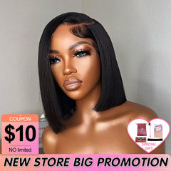 100% Human Hair Lace Front Bob Wig For Women