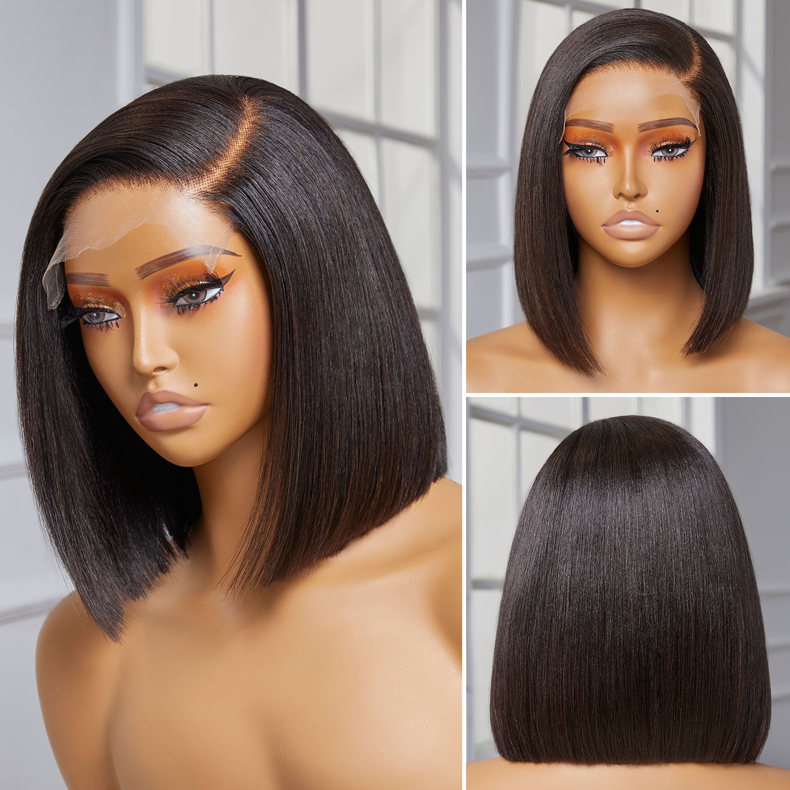 HD Lace Glueless Wigs Human Hair Pre Plucked C-Shaped Wig