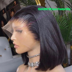 100% Human Hair Lace Front Bob Wig For Women